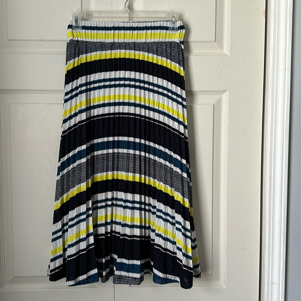 DKNY Blue, White & Yellow Skirt